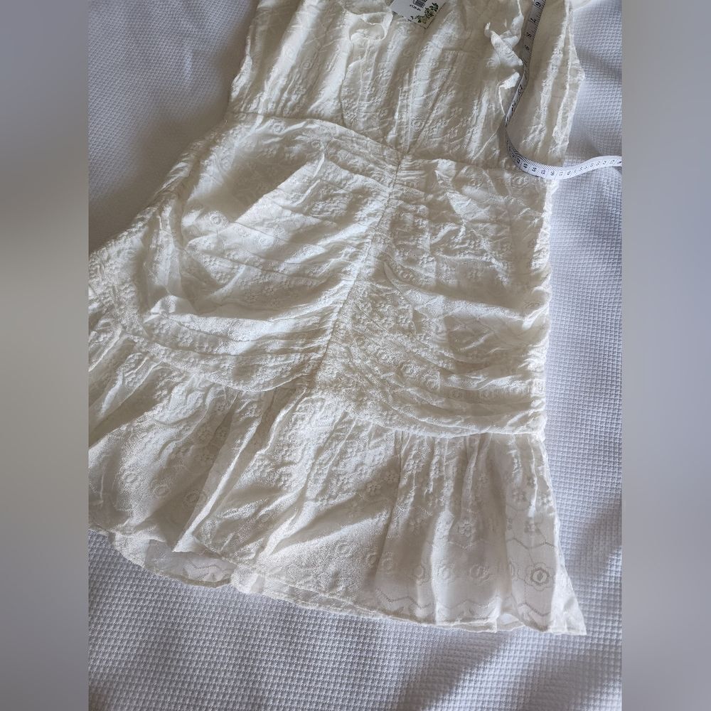 Chelsea and Violet dress rushed eyelet sleeveless off white color new with tags - Picture 5 of 11